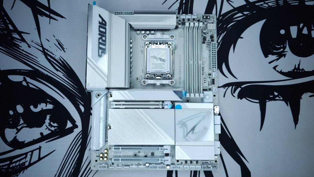 X870e Aorus Pro Ice Motherboard - Amd Ryzen 9000/7000 Ready - White - Image 2