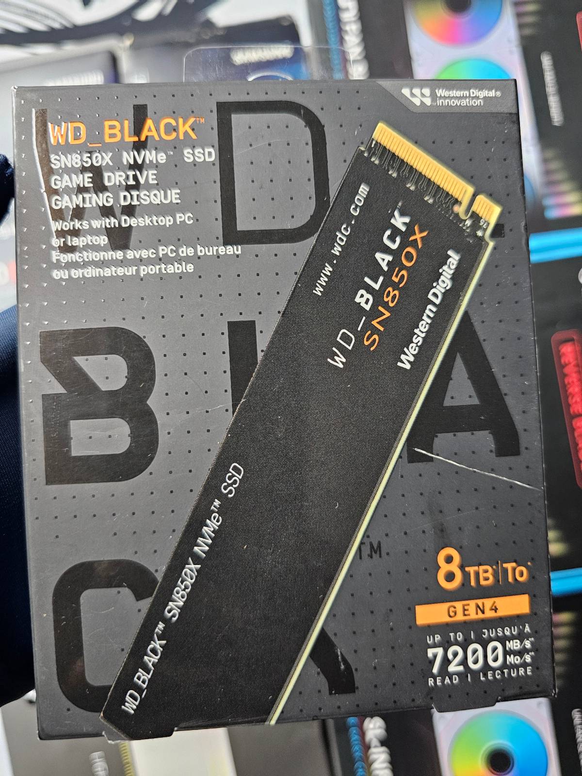 Western Digital 8tb Nvme M.2 SSD - Gen4 SSD - 7.2gb/S Speed