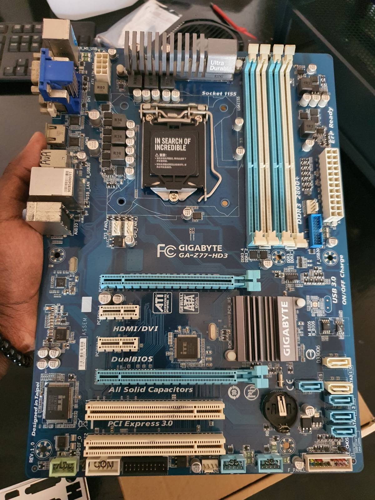 Gigabyte Z77 Gaming Motherboard - Supports Intel 2nd+3rd Gen - Image 1